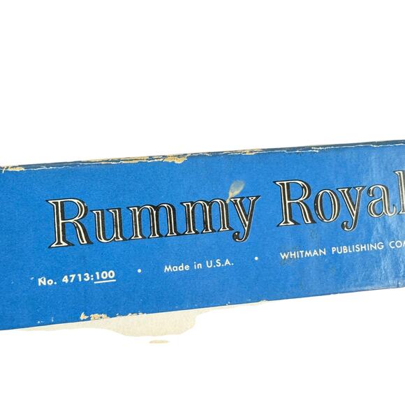 Vintage 1937 Rummy Royal Michigan Game Plastic Table Size Game Sheet Poker Chips - Picture 3 of 7